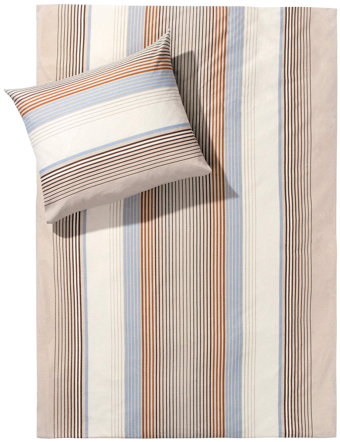 Dyckhoff 3088271200 Kira Weichfrottierbettwäsche RV 155/200 cm und 80/80 cm Kissen, beige 155 cm x 2