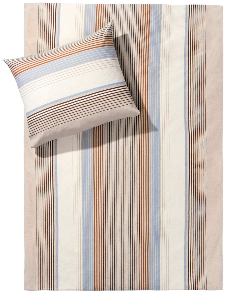 Dyckhoff 3088271200 Kira Weichfrottierbettwäsche RV 155/200 cm und 80/80 cm Kissen, beige 155 cm x 2