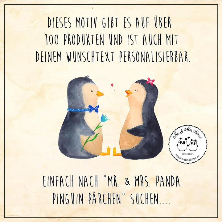 Mr. &amp; Mrs. Panda XL Tasse Pinguin Pärchen - Geschenk, XL Teetasse, Grosse Tasse, grosse Liebe, verli