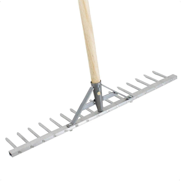 Rekord Aluminium Rechen leicht mit 16 Zinken Breite 62 cm - mit Stiel 150 cm, Rasenrechen, Gartenrec
