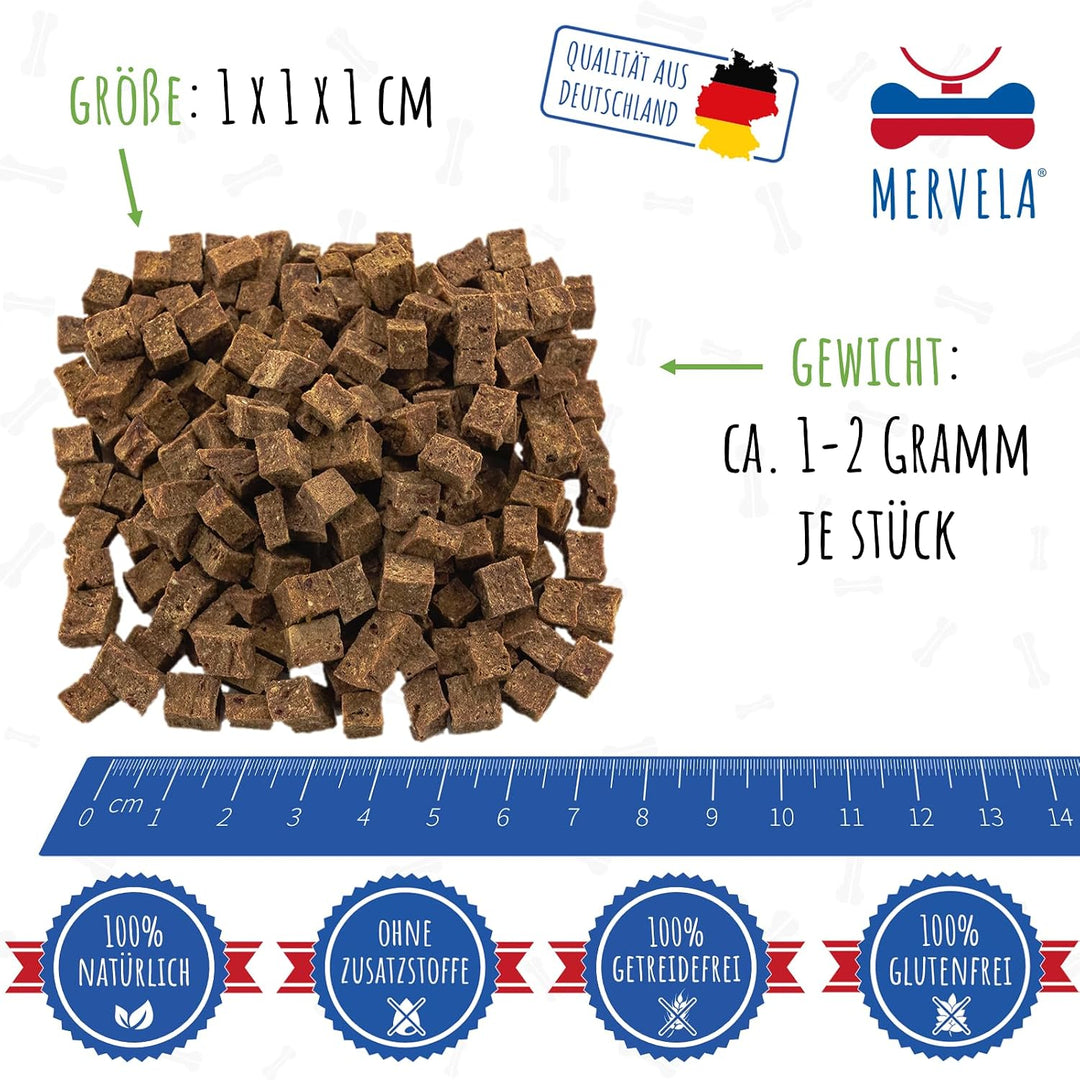 MERVELA® Leckerli Pferd | 600 g | für allergische Sensible hypoallergene Hunde | ideal für Training