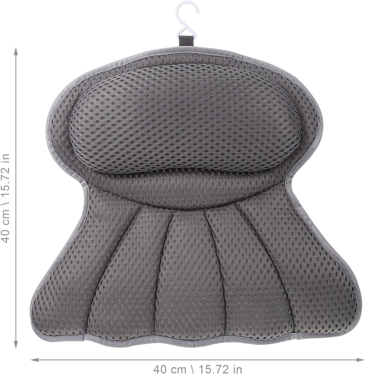 Badewannenkissen mit 6 Saugnäpfen, 4d Netzstoff, Polyester