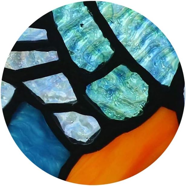 Tokira Tiffany Stil Glasmalerei Bluebird Fenster hängen Sun Catcher Ornament Vogel Window Panel, 9 "