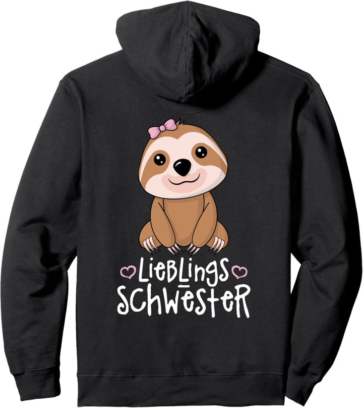 Lieblingsschwester - Beste Schwester Süsses Faultier Geschenk Pullover Hoodie