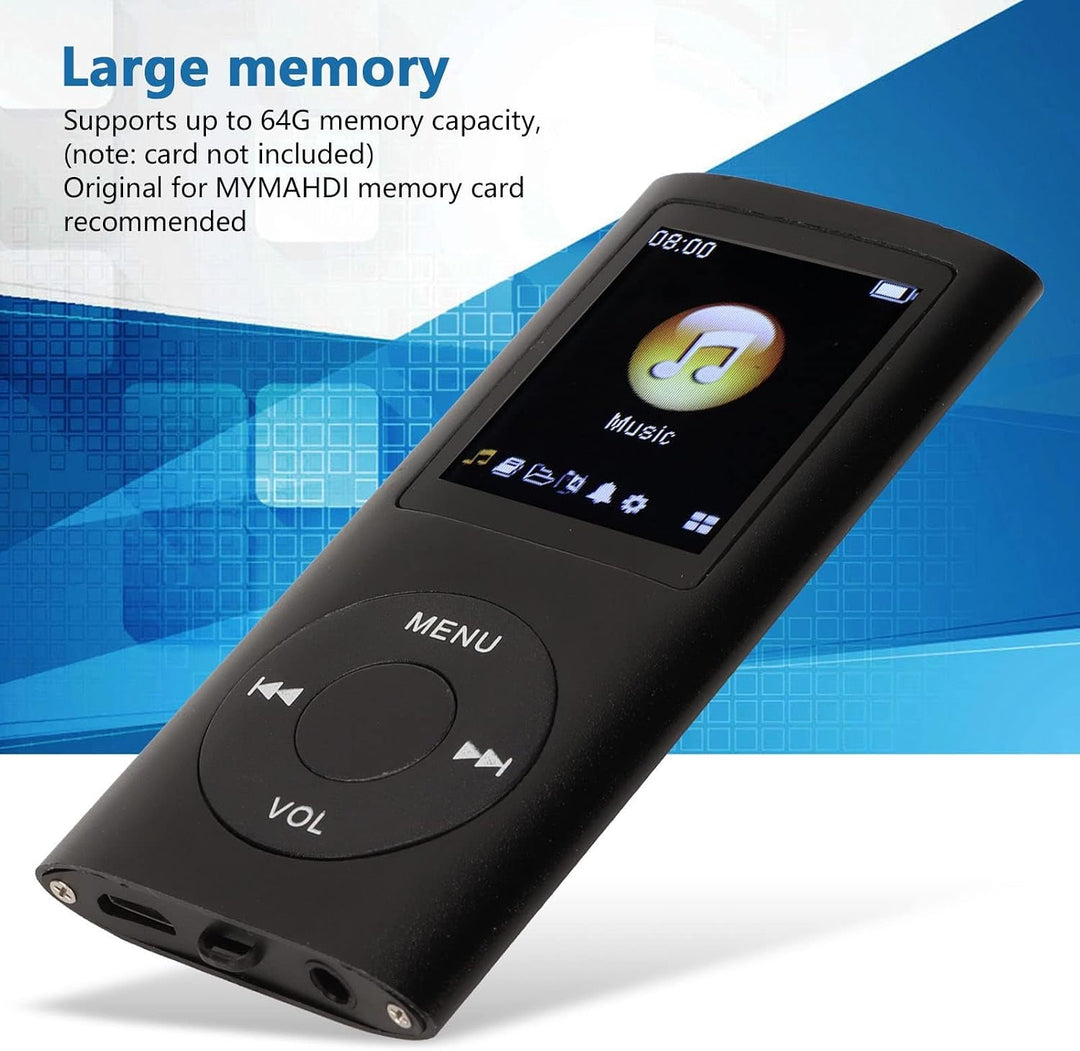 MP3-Player, Musik-Player mit 1,8-Zoll-LCD-Bildschirm, USB-Anschluss, Schlanker, Klassischer Digitale
