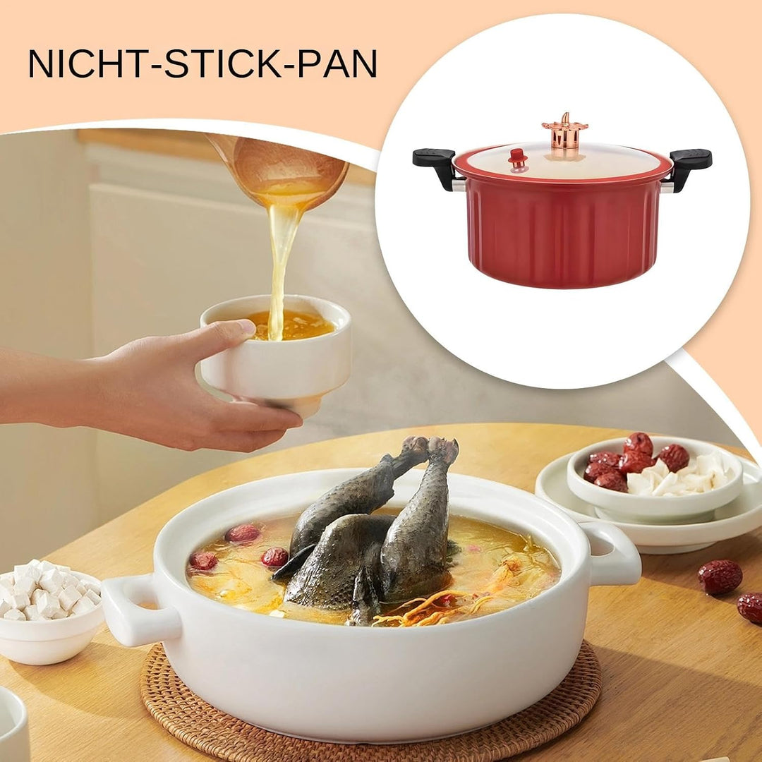 Mini Schnellkochtopf – Induktionsgeeigneter Kochtopf | Multifunktionaler Suppentopf Mit Sicherheitsv