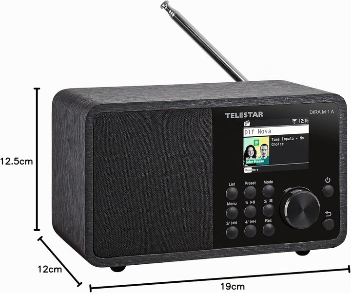 Telestar DIRA M 1 A - Digitalradio/Internetradio (DAB+ / DAB/UKW/FM/Internet, WLAN, Bluetooth 5.1, F