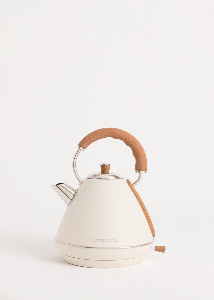 CREATE /PACK TOAST RETRO + KETTLE RETRO/Brot-Toaster und Wasserkocher, Weiss / 3 programmierte Röstu