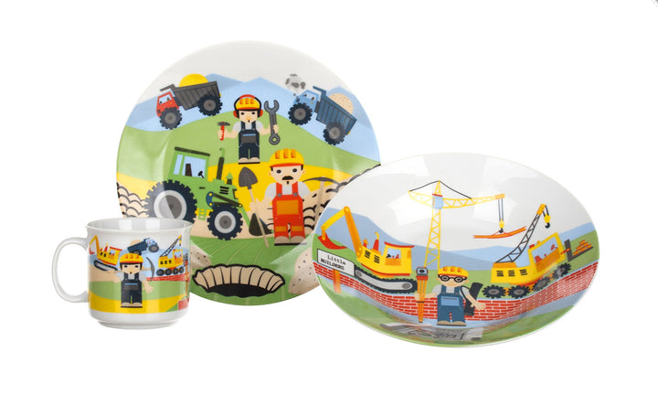 Banquet Builders Kinder-Set, Keramik, Dekoration der Baumeister, 20,5 x 20,5 x 10 cm
