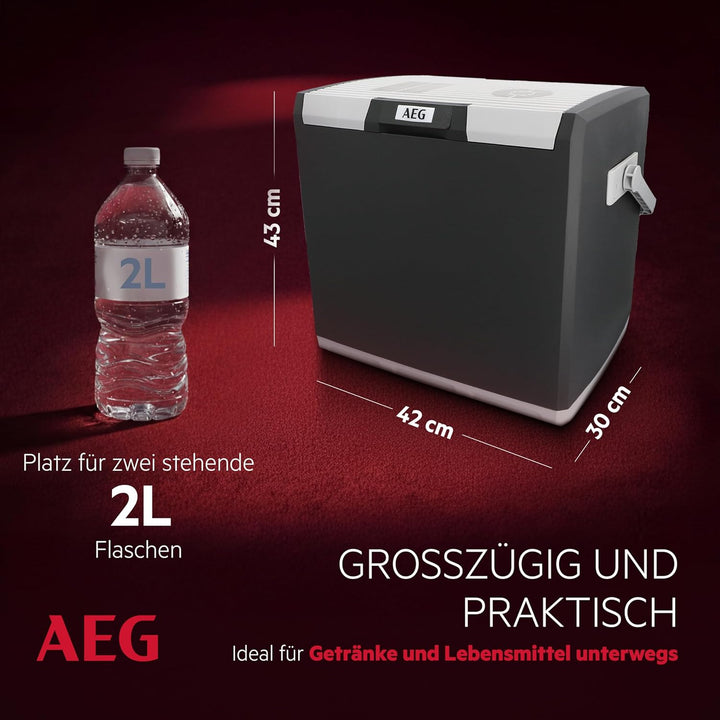 AEG Automotive Thermoelektrische Kühlbox KK 28 Liter, 12/230 Volt für Auto und Steckdose 28 Liter