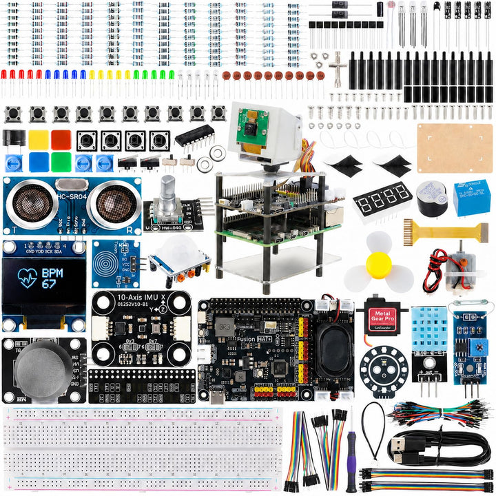 SUNFOUNDER AI Fusion Lab Kit für Raspberry Pi 5/4/3B+/Zero 2w, Multi-LLMs ChatGPT/Gemini/Grok, OpenC