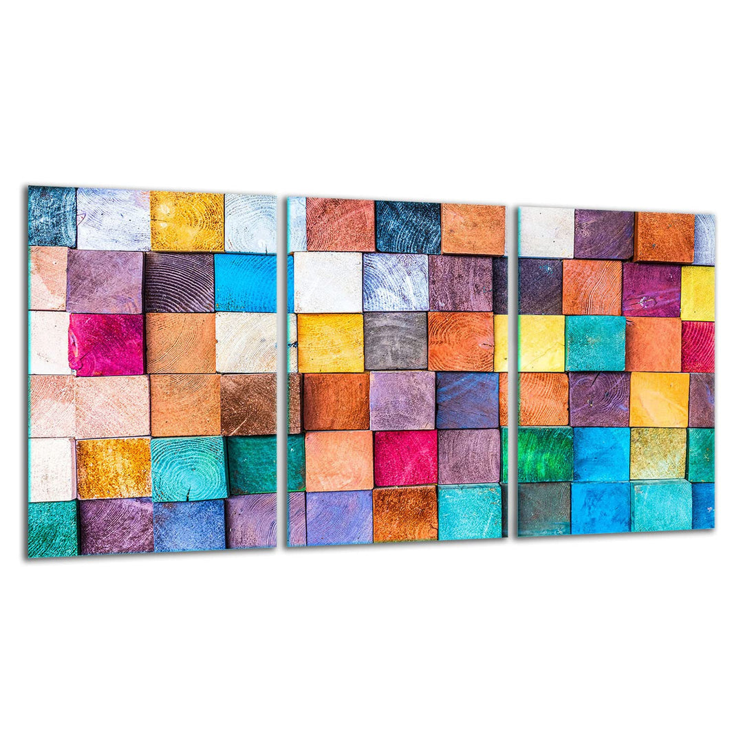 TMK ArtDeko Herdabdeckplatte 3 Teilig 3x30x52 cm - Spritzschutz Herdabdeckung – Herdschutz aus Siche