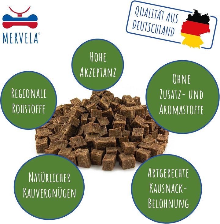 MERVELA® Leckerli Pferd | 600 g | für allergische Sensible hypoallergene Hunde | ideal für Training