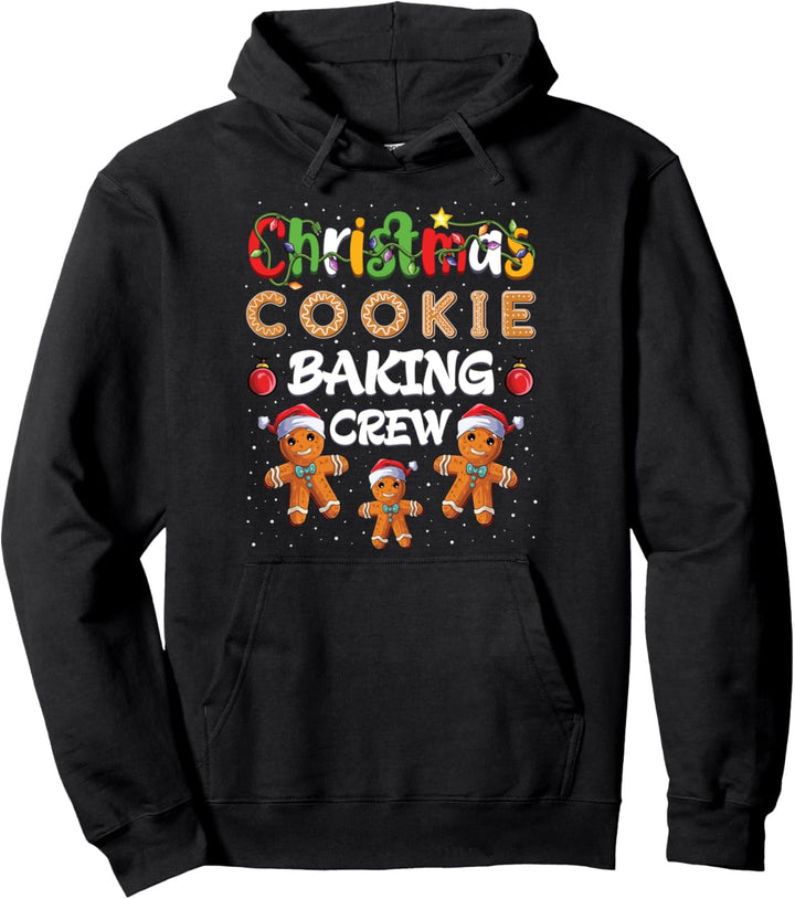 Christmas Santa Family Gingerbread Team Cookie Baking Crew Pullover Hoodie