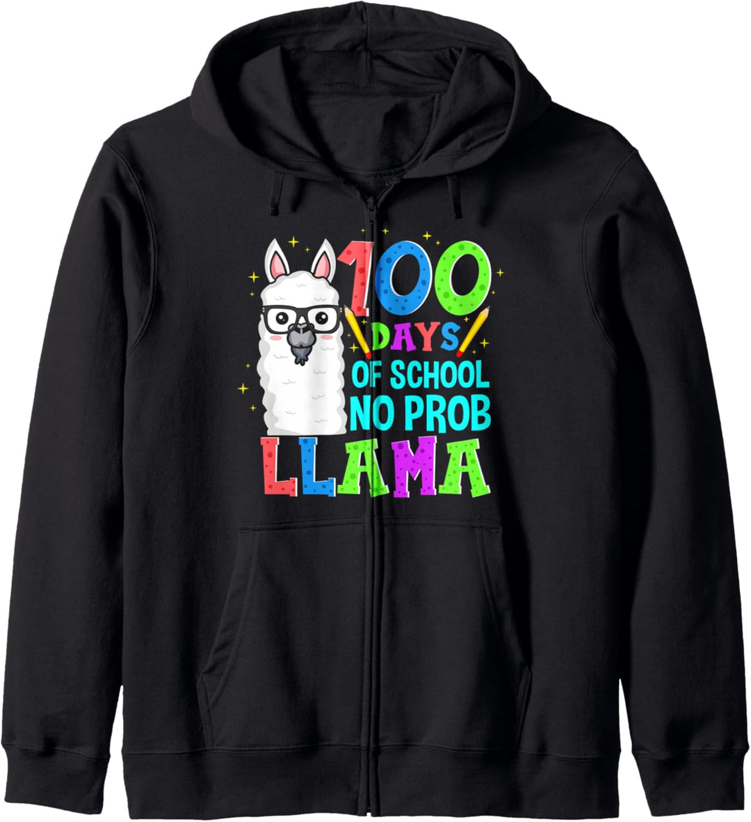 100 Days Of School No Prob-llama Teachers Students Kapuzenjacke