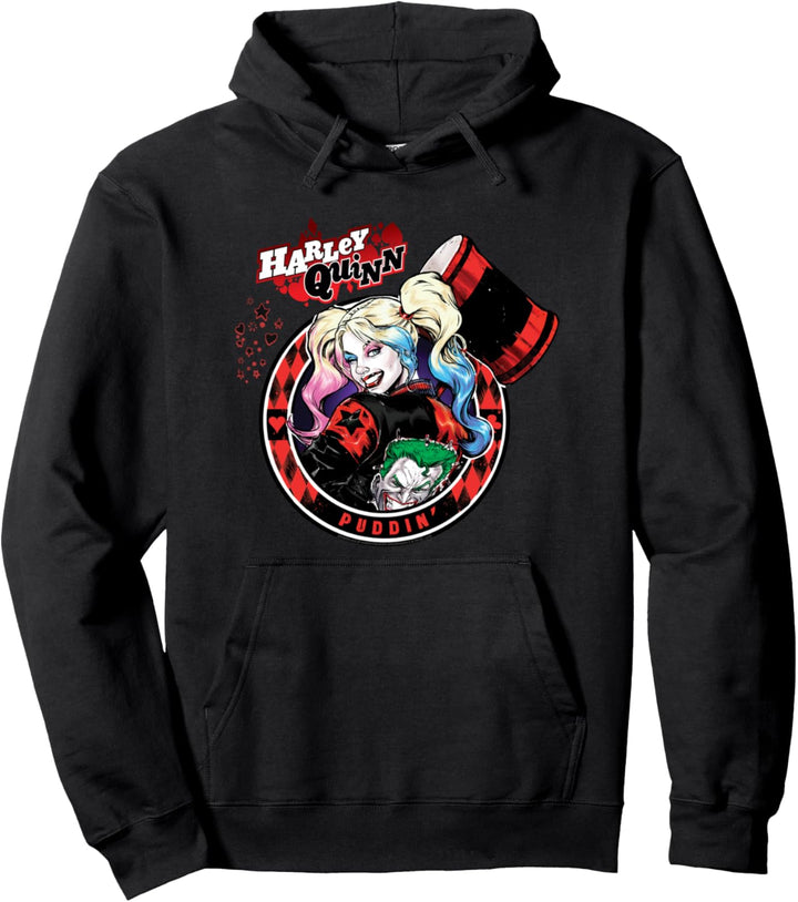 Batman Harley Quinn Joker Patch Pullover Hoodie