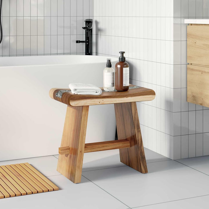vidaXL Duschhocker Natur 50 x 30 x 44 cm Massives Suarholz