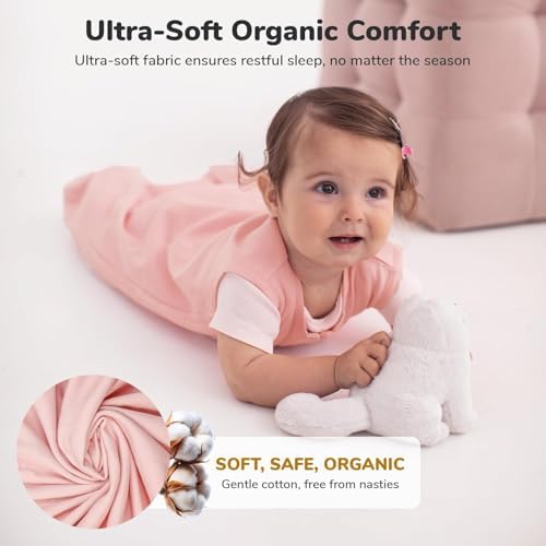 Babyschlafsack aus Bio-Baumwolle 0.5 TOG Sommer Schlafsack 2er-Pack Leicht (0.5 TOG) M (6-12 M) II A