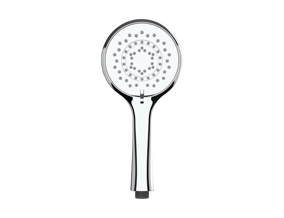 WENKO Wasserspar Duschkopf Watersaving, Handbrause mit Wasserspar-System, 3 Strahlarten, Ø 11 cm, AB