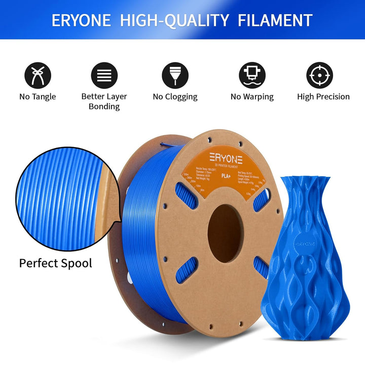 ERYONE PLA Filament for 3D Printer, 3D-Drucker-Filament, 1.75mm +/-0.03mm, PLA Plus (PLA+) Filament,