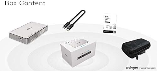Archgon X70 240GB Silver Thunderbolt 3 Portable External PCIE SSD (up to R/W 1600/1100 MB/s) nur für