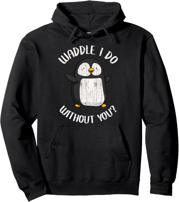 Lustiges Niedliche Pinguine Design für Ihn Ihr Valentinstag Pullover Hoodie