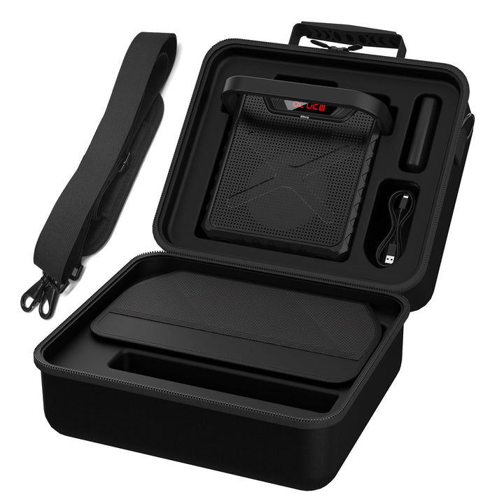 Sprachverstärker mit Mikrofonen kabellos &amp; Tragetasche, Karaoke-Maschine tragbar mit Bass Boost, USB