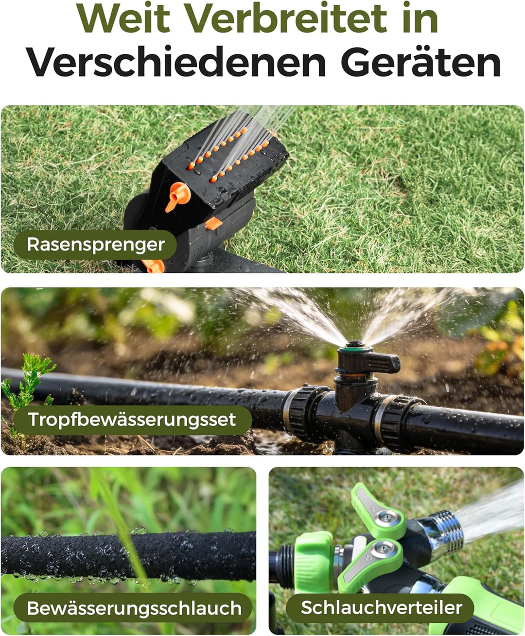 Diivoo Bewässerungscomputer 2 Ausgänge, Programmierbare Wasserschlauch Timer 2 Outlet für Garten, Ou