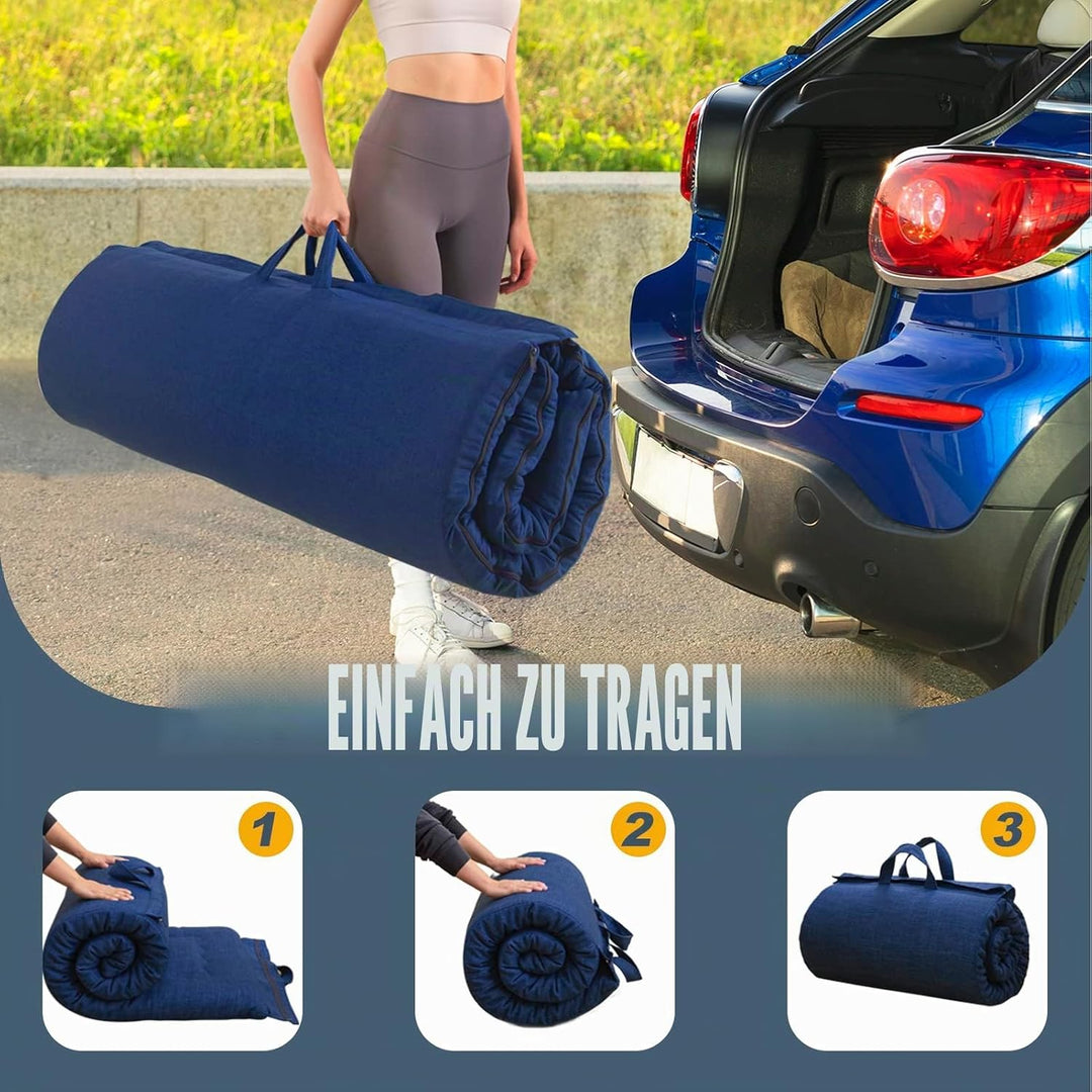MAXYOYO Tragbarer Faltbarer Futon -Matratze, Hypoallergenischer Stoff Und Speicherschaummatratzenpad