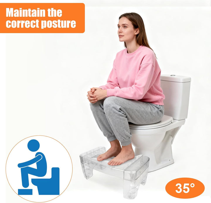 Toilettenhocker Erwachsene, Abnehmbar WC Hocker Erwachsener 17.5 cm Höhe, rutschfest Squatty Potty r
