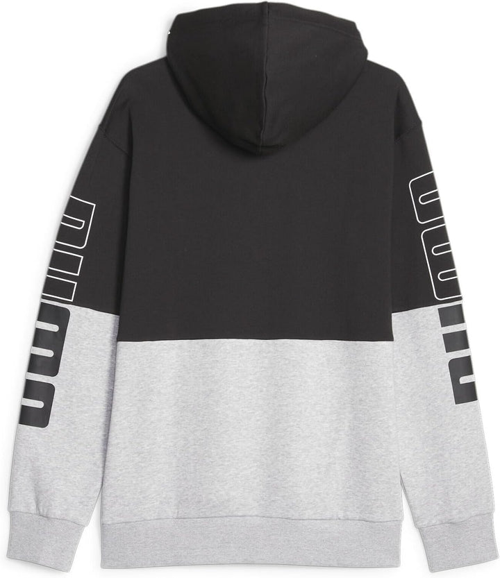 PUMA Herren Sweater Kapuzenpullover Power Colorblock Hoodie L Light Gray Heather, L Light Gray Heath