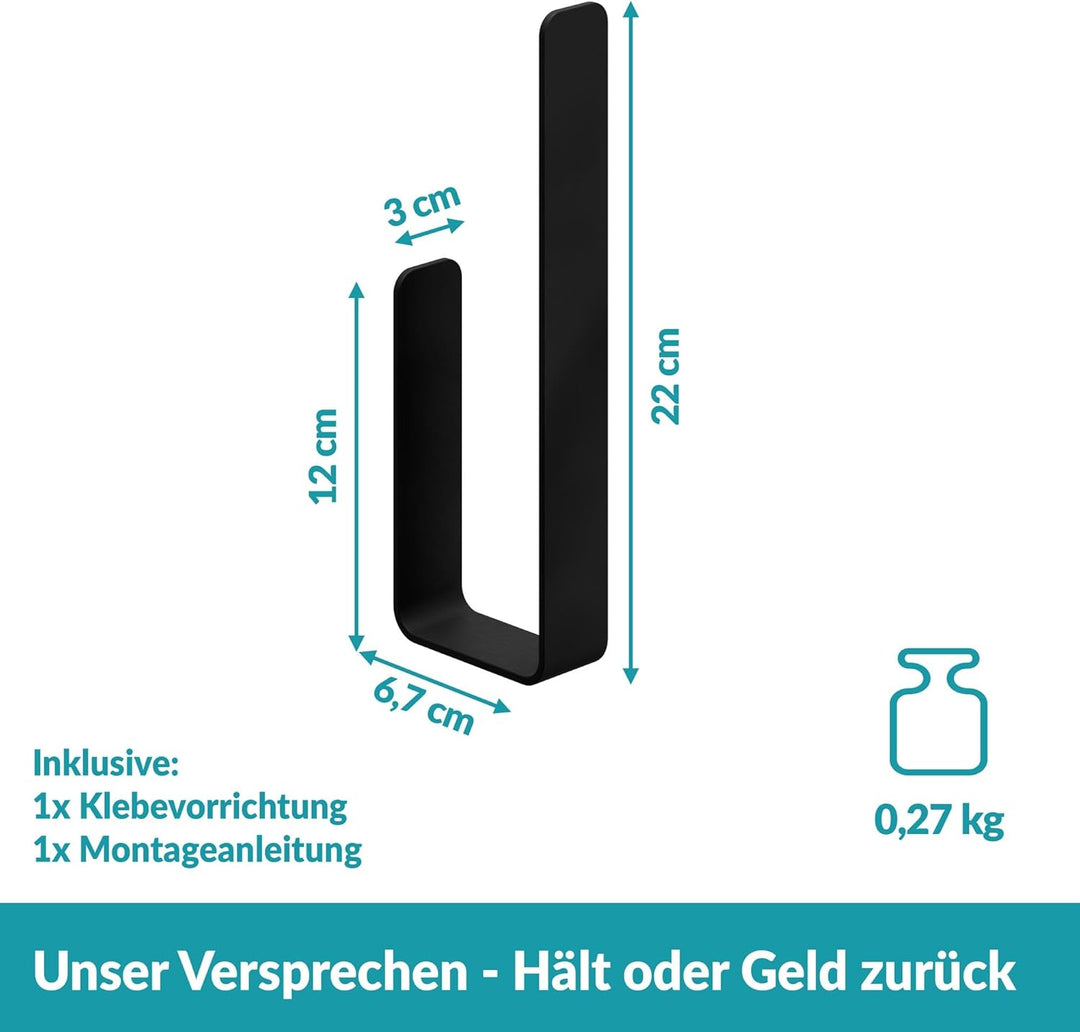 WEISSENSTEIN Toilettenpapier Aufbewahrung ohne Bohren - Toilettenpapierhalter Edelstahl für die Wand