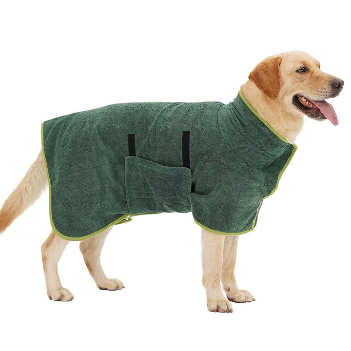 HezzLuv Bademantel Für Hunde, Hundebademantel Aus Mikrofaser Für Mittlere Und Grosse Hunde, Saugfähi