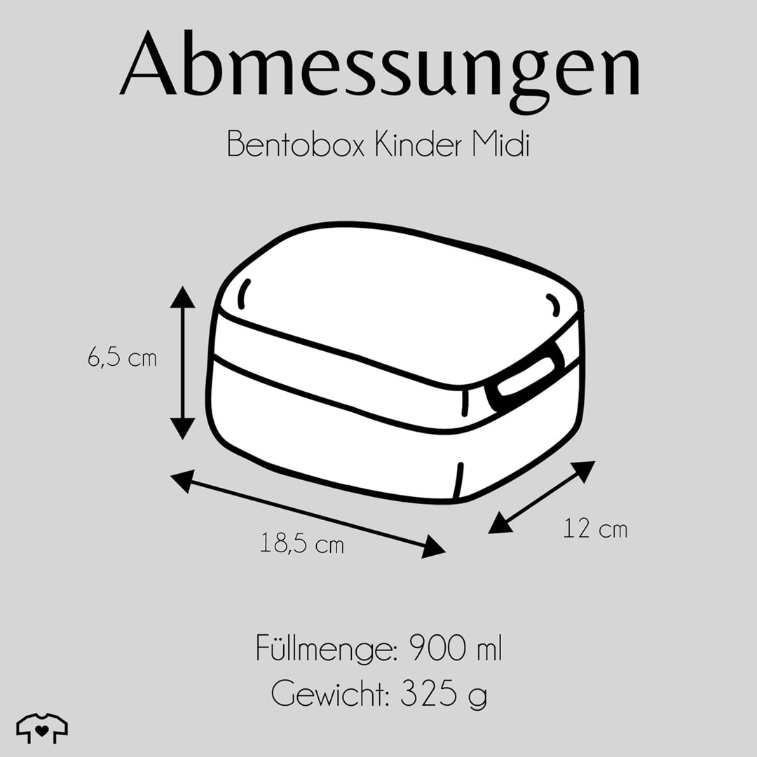 Kinder Bento Box Midi für Mepal Bentobox - Brotbox Dein Bild und Text I Custom Text und Foto Lunchbo