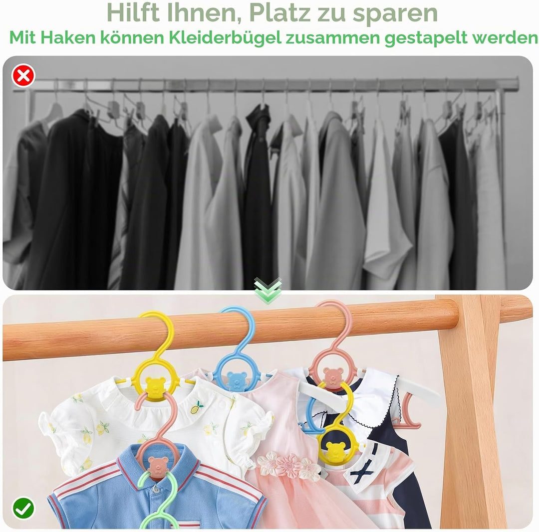 Mitwachsende kleiderbügel Kinder, 30 stück 28-36 cm mitwachsende kinderkleiderbügel stapelbare Baby
