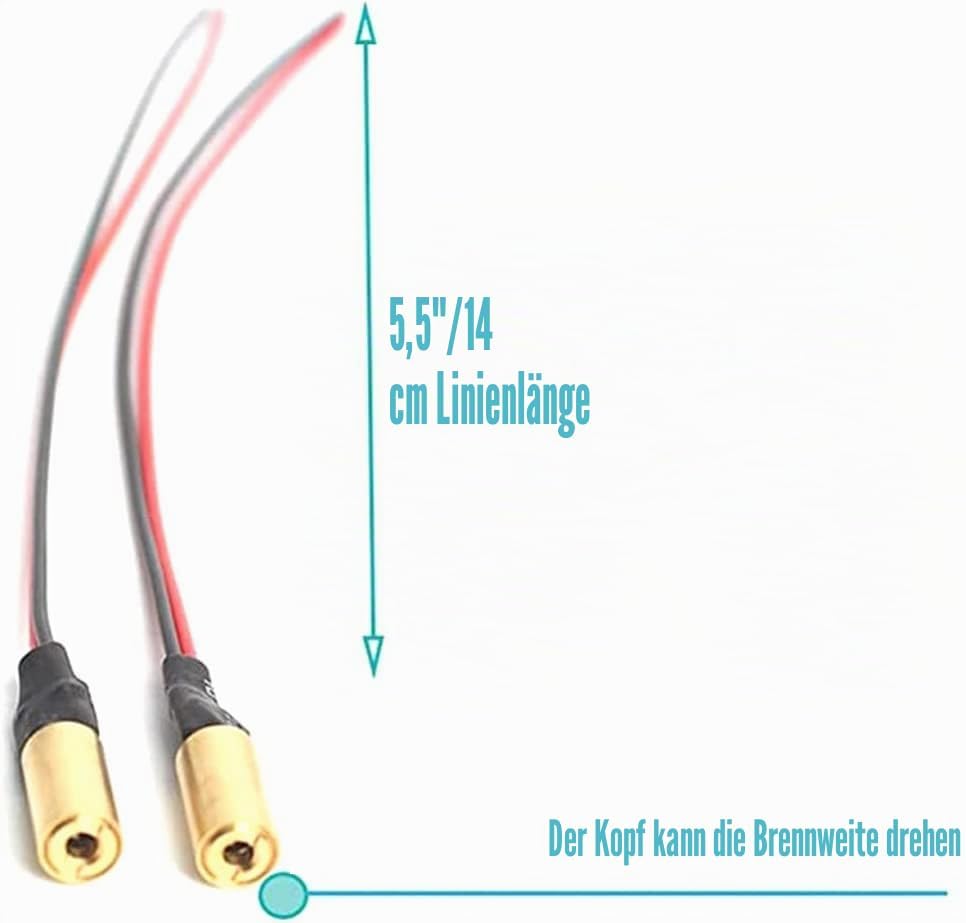 Rotes Lasermodul Gruppenmodul Industrielaser einstellbare Brennweite 6.2mm Point-4pack, Point-4pack