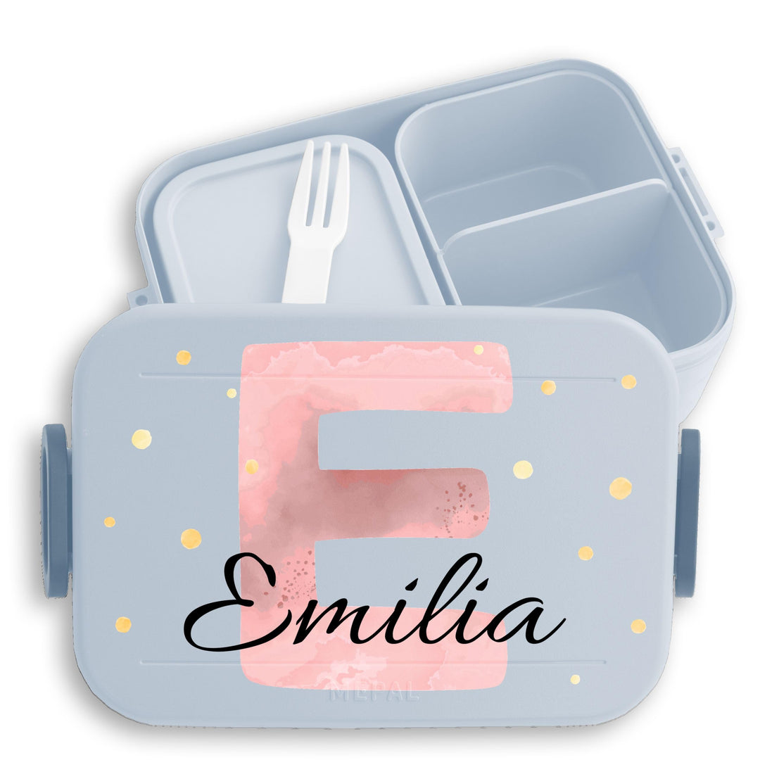 Kinder Bento Box Midi Lunchbox Mepal Bentobox - Initialen Buchstabe - Personalisierbare Brotdose für