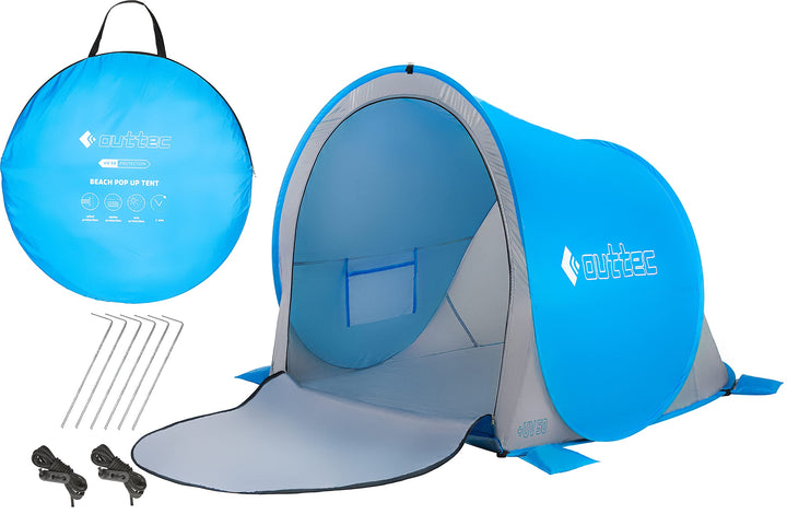 Strandmuschel Pop Up mit UV Schutz 50, Leicht zu Tragen Strandzelt, Koffertauglich, Strand Windschut