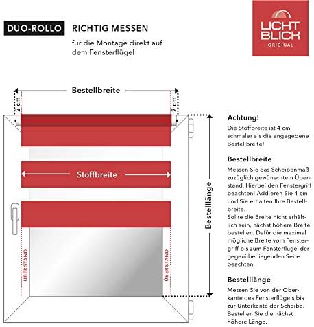 Lichtblick Doppelrollo Klemmfix ohne Bohren, Arena, Blickdicht, Klemmträger-Montage, Sichtschutz, Wa
