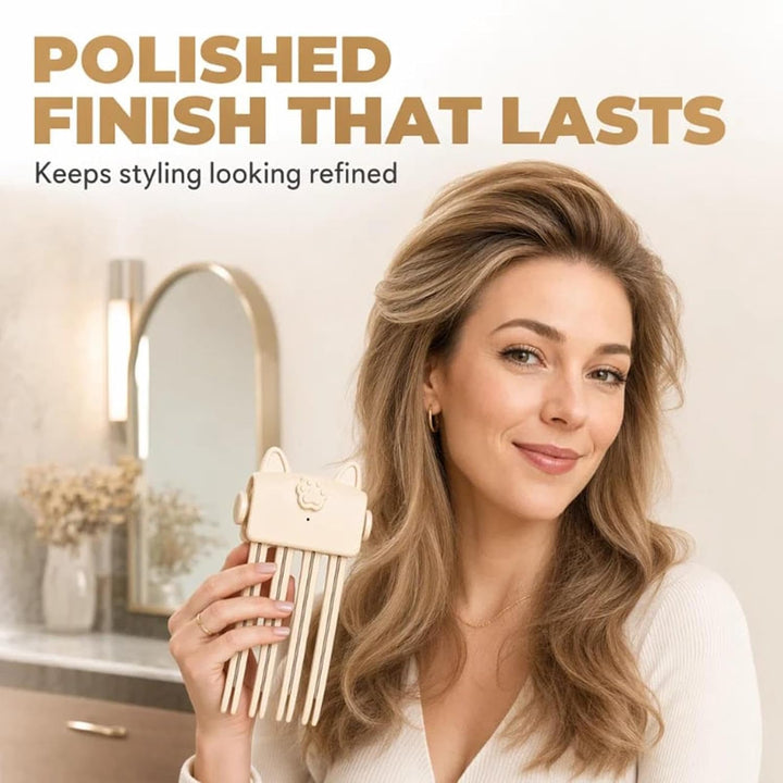 Beheizte Wurzelvolumizer-Haarspange, kabellos, schnell beheizter Beige, Beige