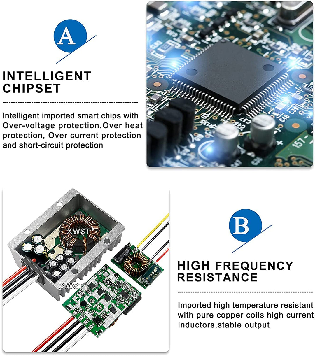 XWST DC 12V auf 19V 20A 380W Spannungswandler Auto Netzteil Wandler Konverter Transformator Adapter