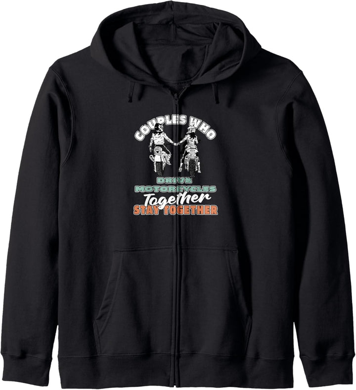 Biker Paar Motorradclub - Rider Bike Motorbike Motorrad Kapuzenjacke