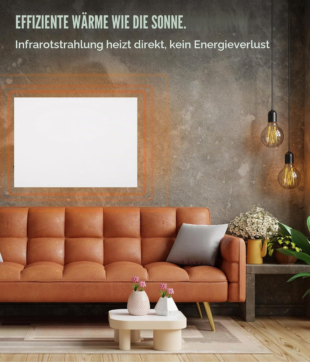 VIESTA® Infrarot Wandheizung mit Thermostat [INKL. TH10 THERMOSTAT] – Infrarotheizung Wandmontage He