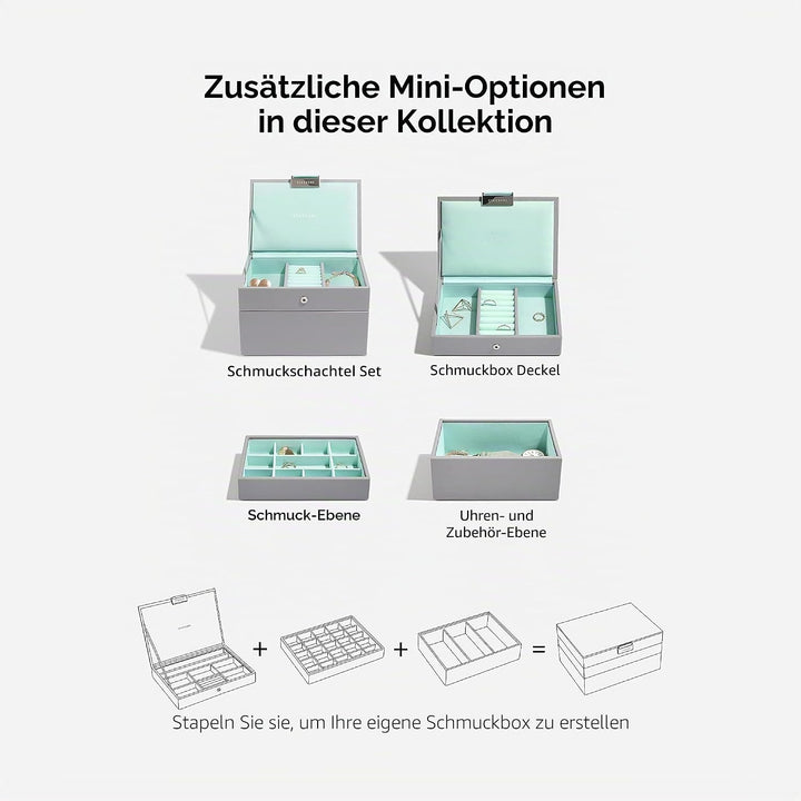 Stackers Grau Mint Mini Schmuckschatulle
