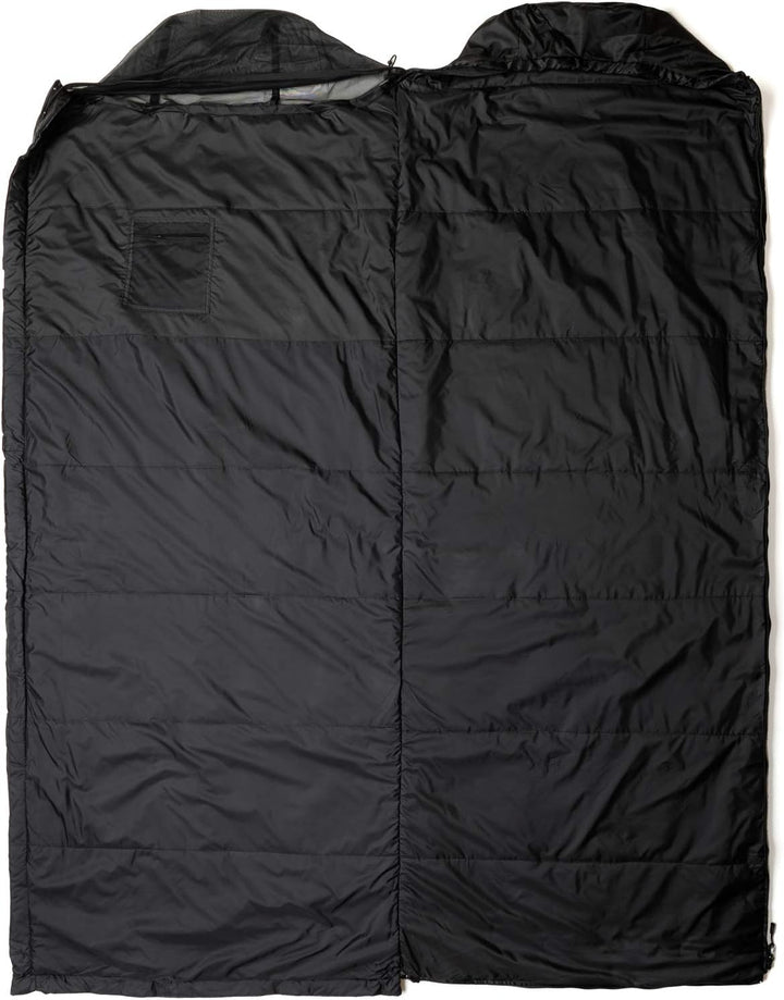 Jungle Bag, Schlafsack mit Reissverschluss auf der linken Seite von Snugpak Schwarz, Schwarz