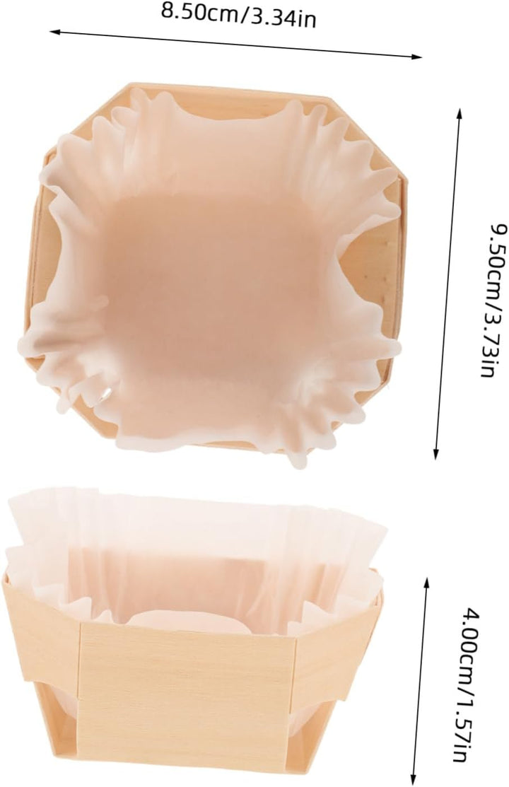 Cabilock Brotkasten-set Aus Holz Pc-backformen Antihaftbeschichtet Toast Für Kuchen Muffins Leicht Z