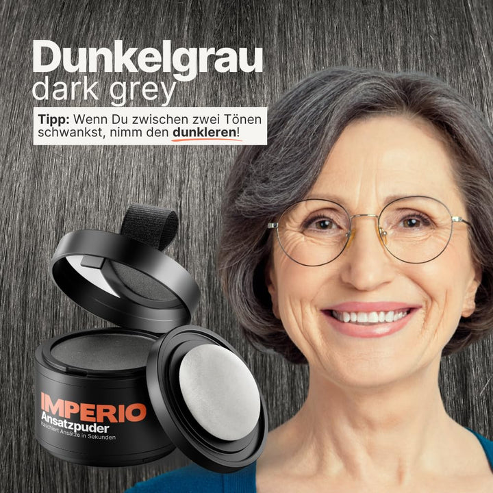 IMPERIO Ansatzpuder - Haar Concealer zur Haarverdichtung für Frauen und Männer, wasserfestes Haar Ma