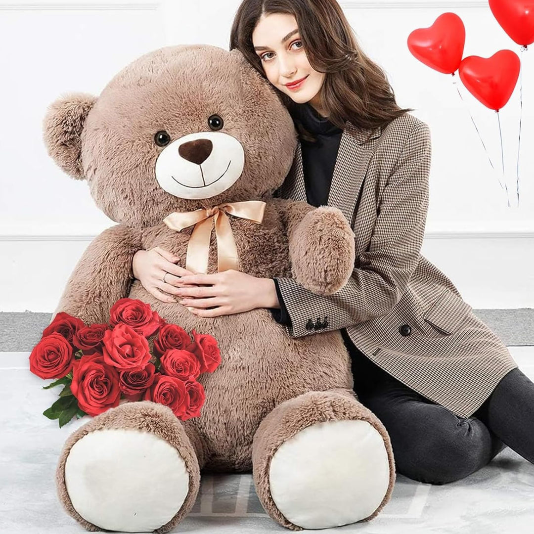 MorisMos 130cm riesen Teddy Kuscheltier XXL, gross teddybär XXL plüschtier stoffbär, Geburtstag Freu