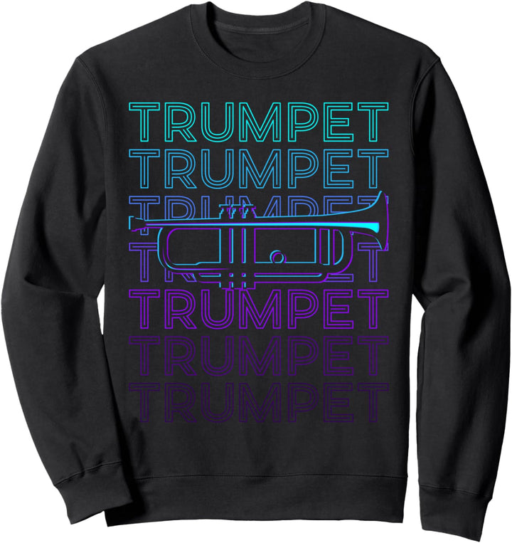 Trompetenspieler Trompeter Retro Sweatshirt