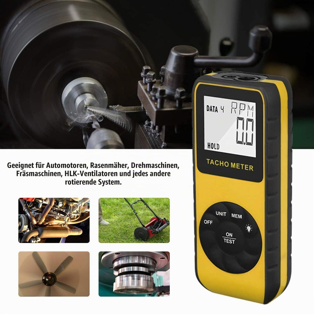 Foto-Drehzahlmesser Berührungslos 7,0-99.999 RPM Geschwindigkeitsmesser, Laser Automotive Tachometer